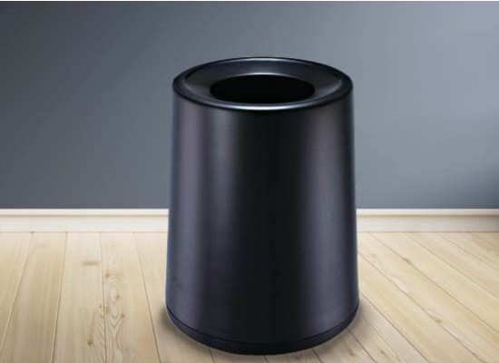 GPX-3D錐形(黑色)鋁合金垃圾桶