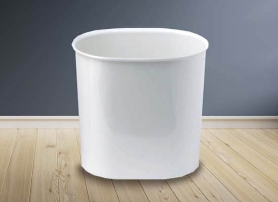 6610 白色橢圓形美耐皿垃圾桶