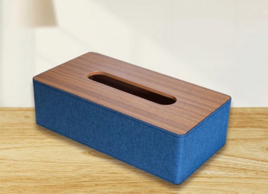 公版:木板+GT-13901#33號藍色布-長方型面紙盒+圓角+車本色線
